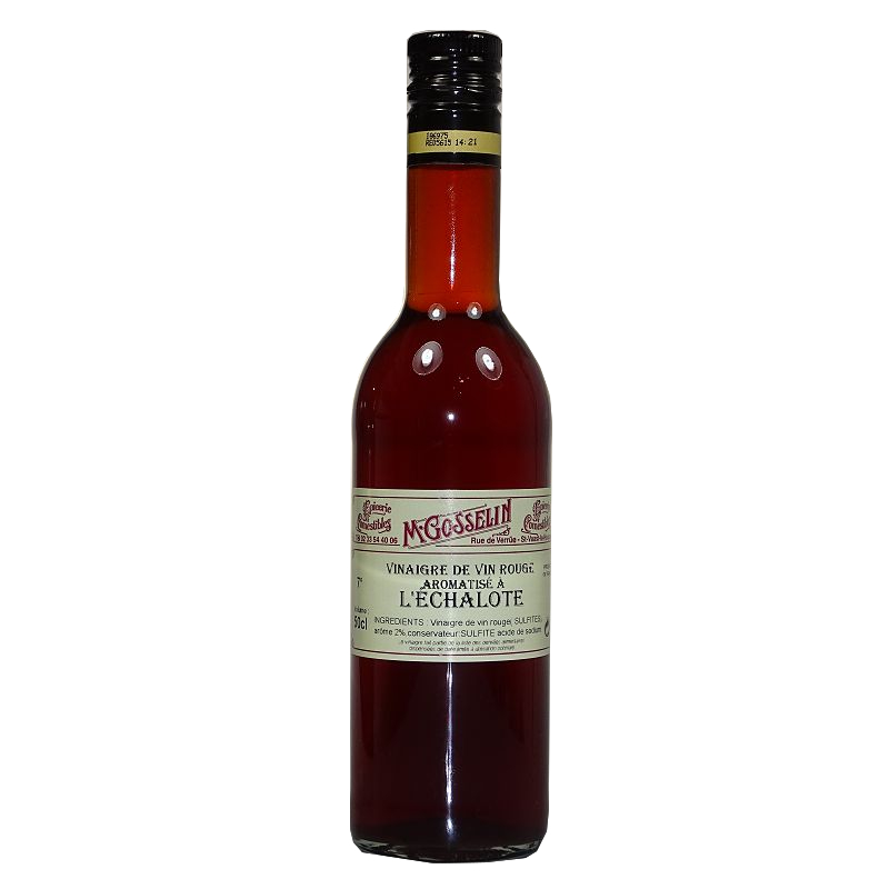 Vinaigre de vin rouge aromatisé à l'échalote - Maison Gosselin