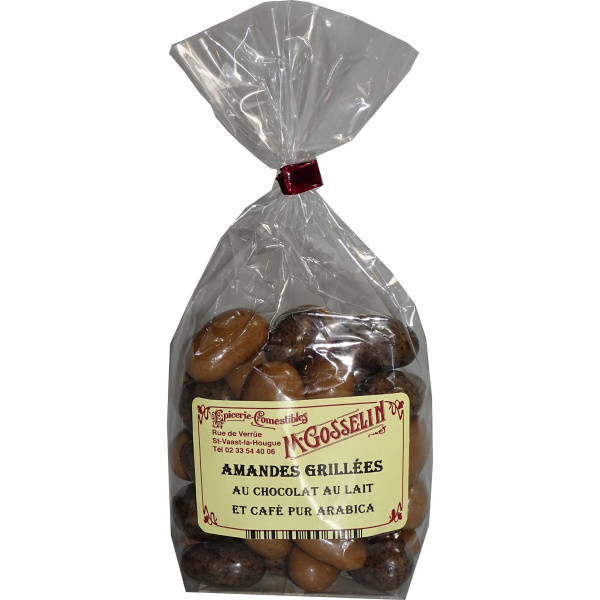 Amandes Grillées au chocolat au lait et café Pur arabica