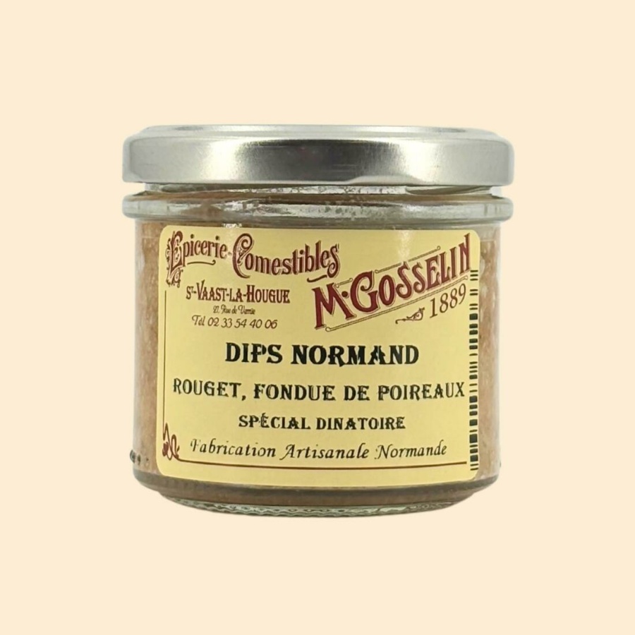 Dips normand rouget, fondue de poireaux