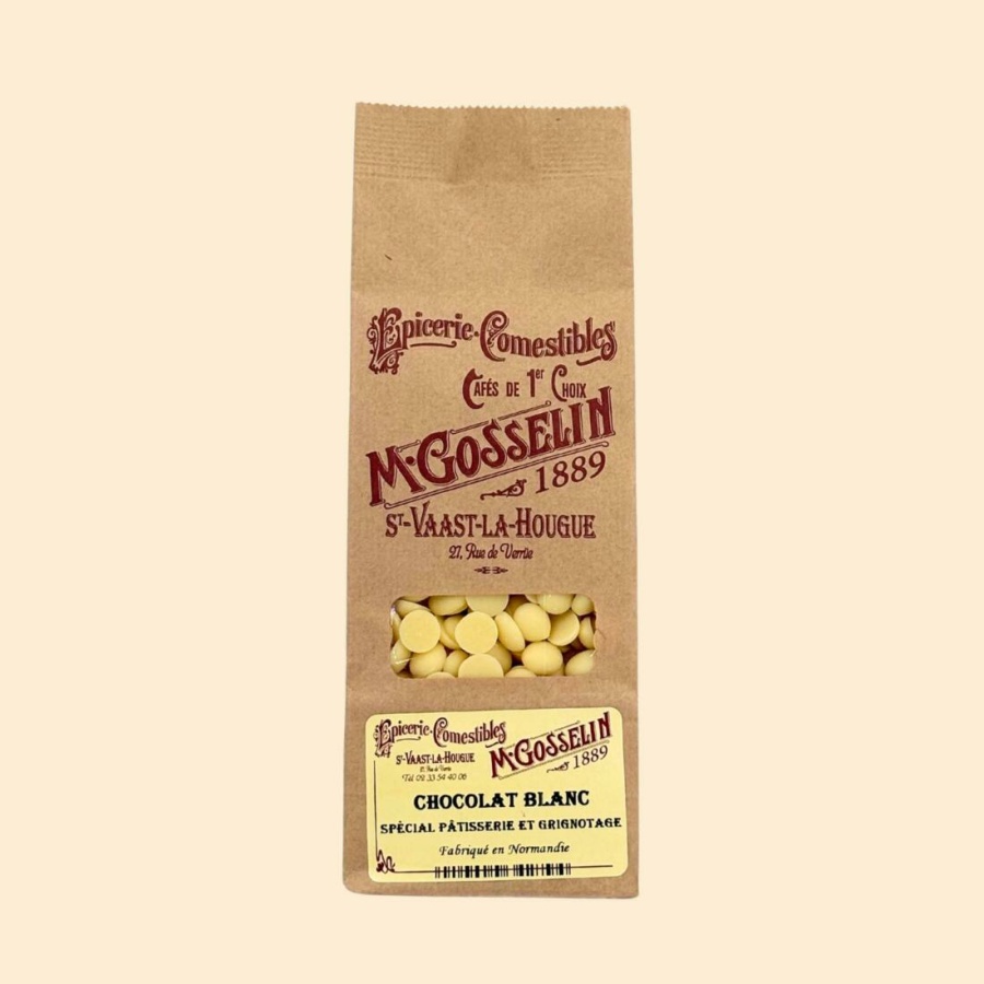 Pastilles de chocolat blanc 33% (spécial pâtisserie et grignotage)