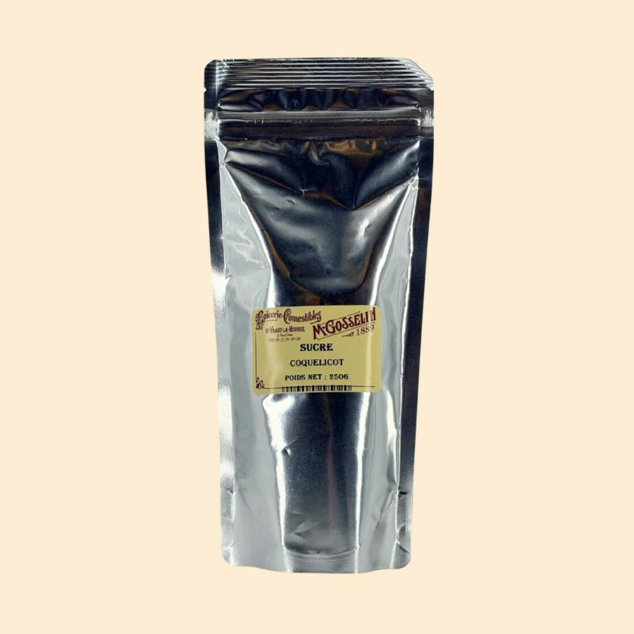 Sucre aromatisé au coquelicot