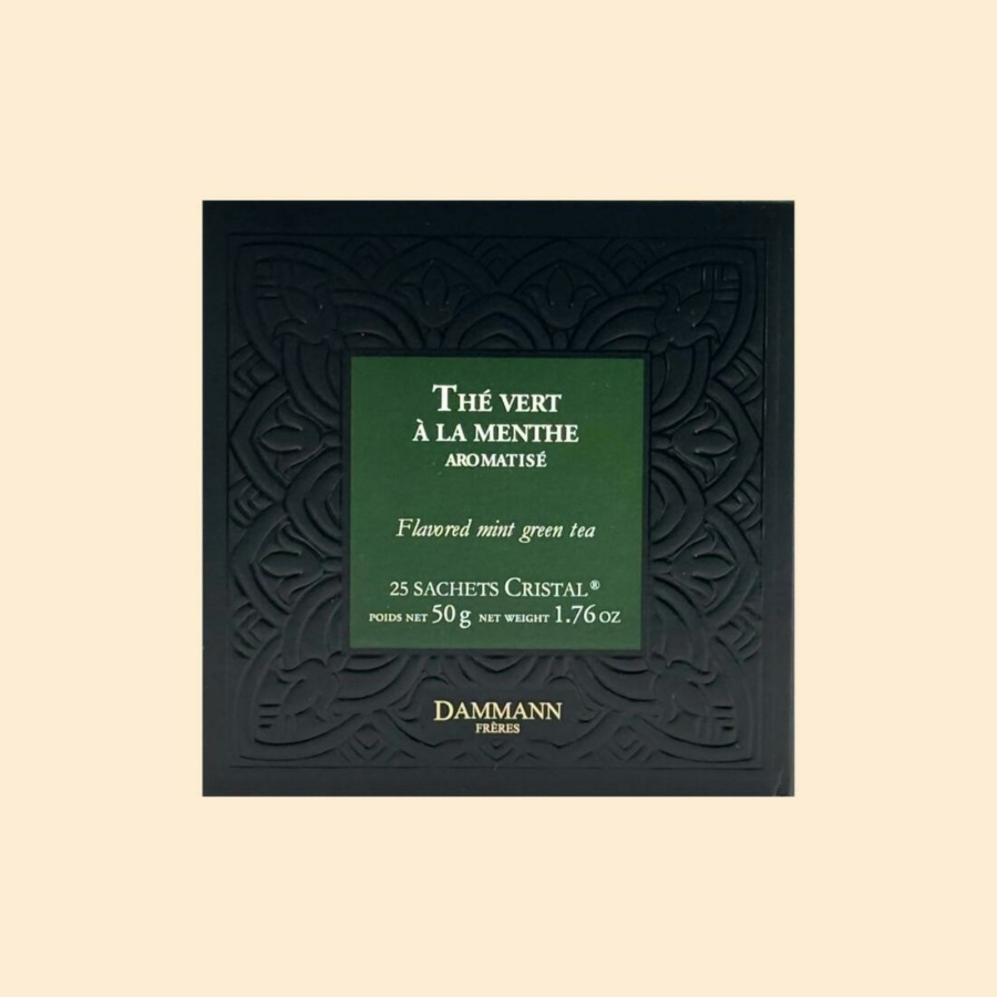 Boîte 25 sachets - Thé vert à la menthe aromatisé
