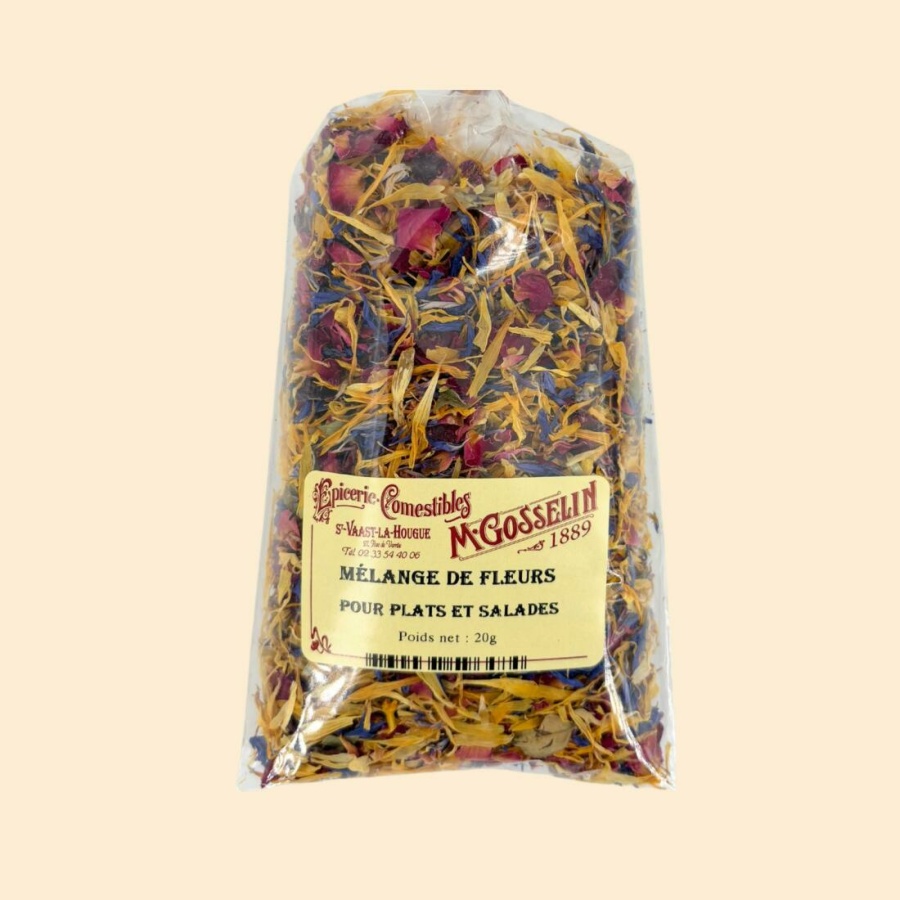 Mélange de fleurs pour plats et salades