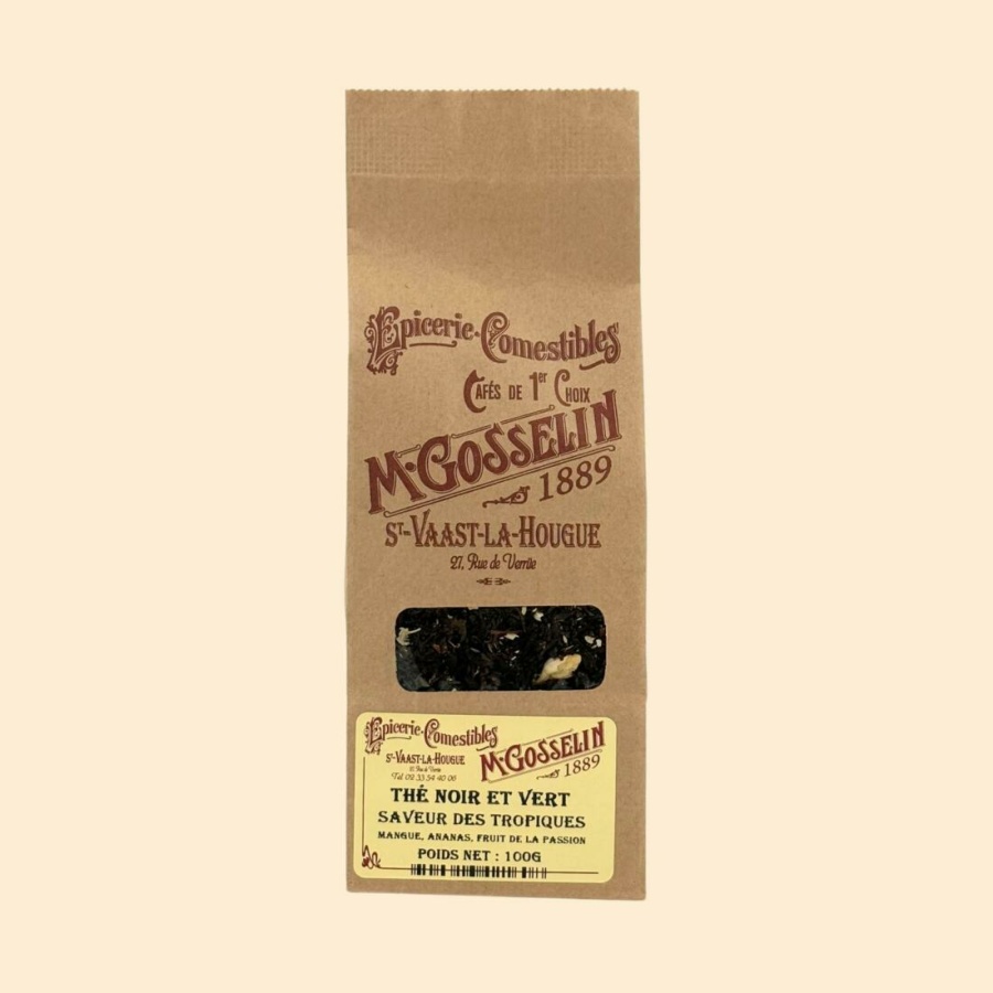 Thé noir et vert "saveur des tropiques"