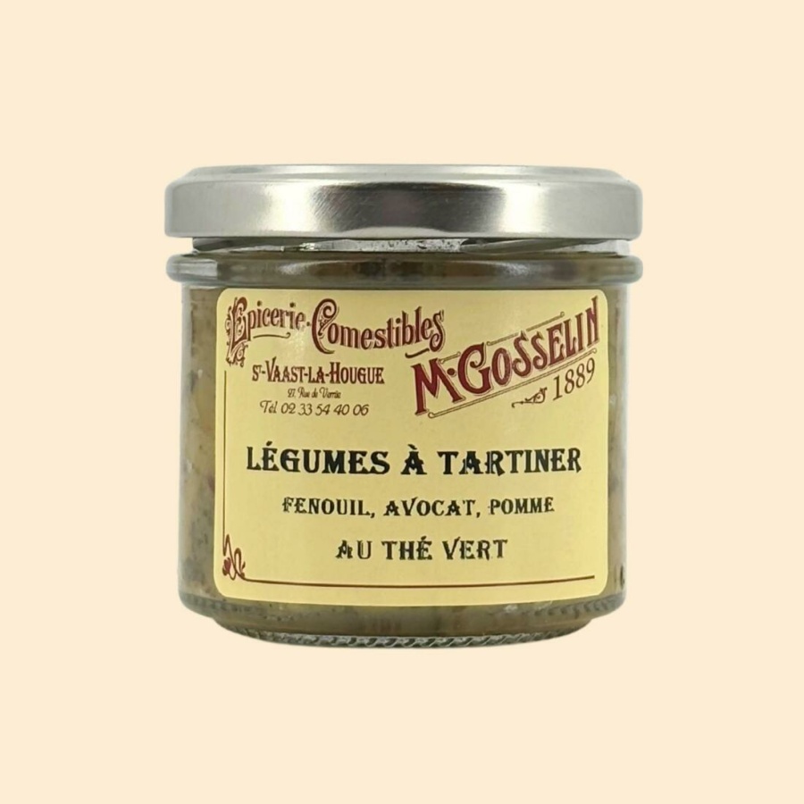 Légumes à tartiner "fenouil, avocat, pomme" au thé vert