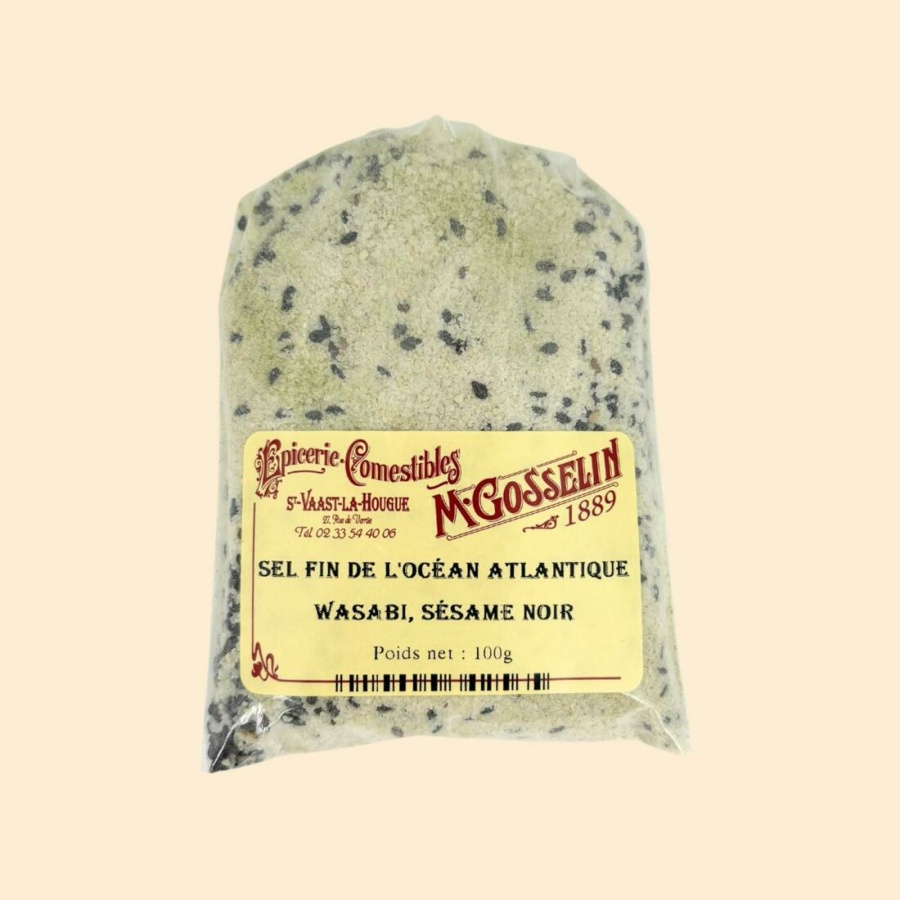 Sel fin de l'océan Atlantique (wasabi, sésame noir)