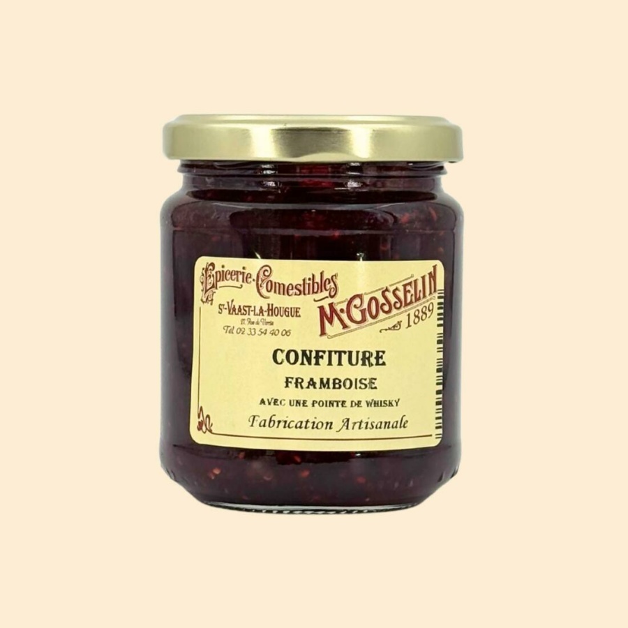 Confiture de framboise "avec une pointe de whisky"