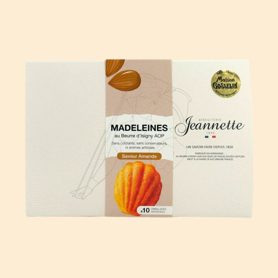 Boîte de 10 madeleines amande