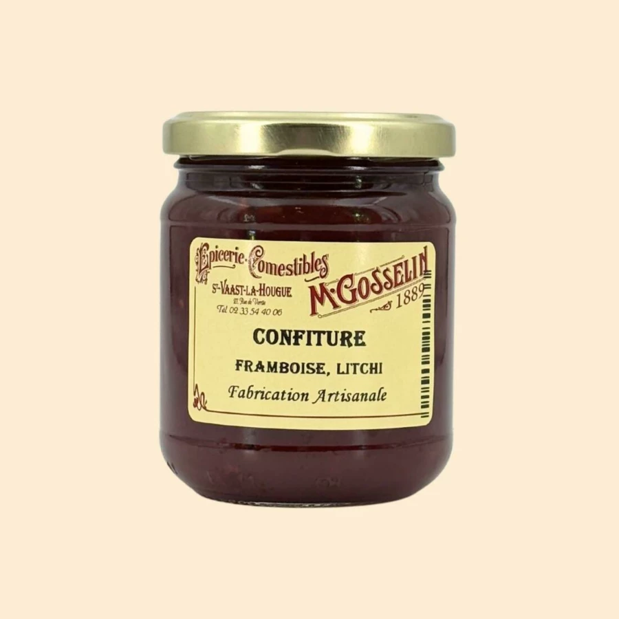 Confiture framboise, litchi