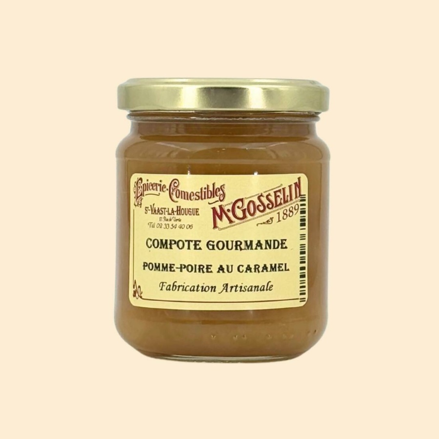 Compote gourmande "pomme-poire au caramel"