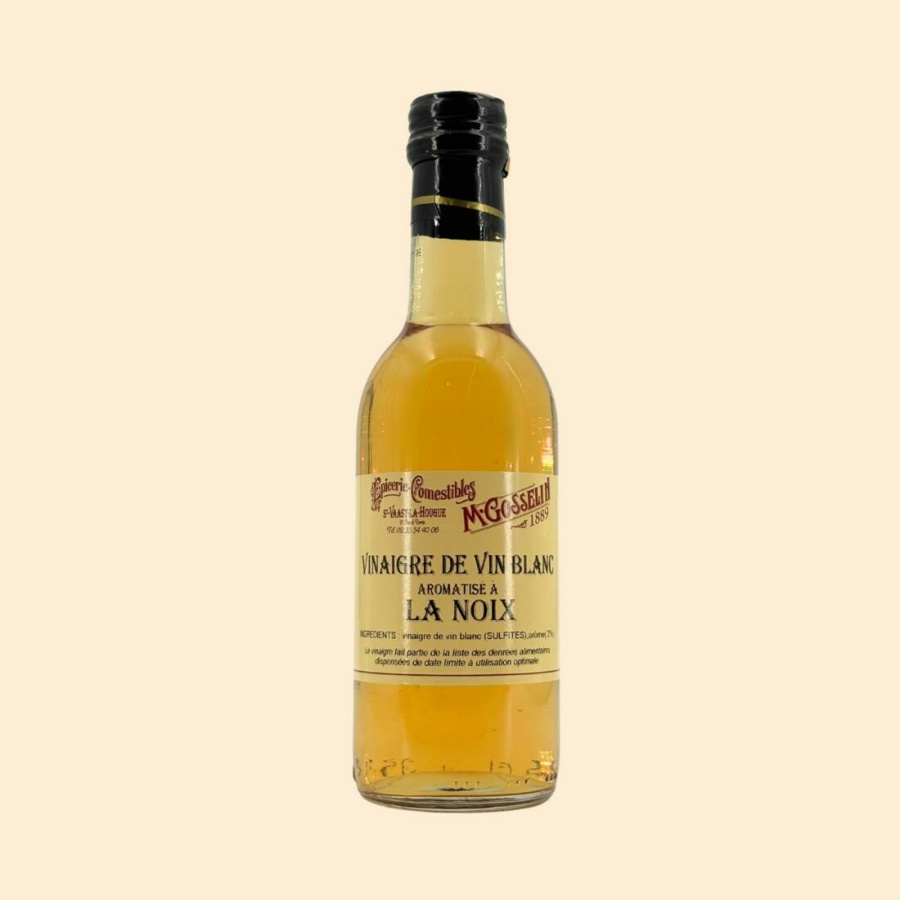 Vinaigre de vin blanc aromatisé à la noix