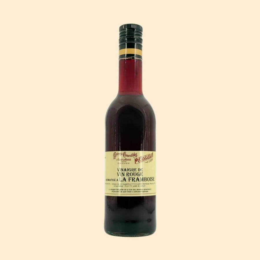 Vinaigre de vin rouge aromatisé à la framboise