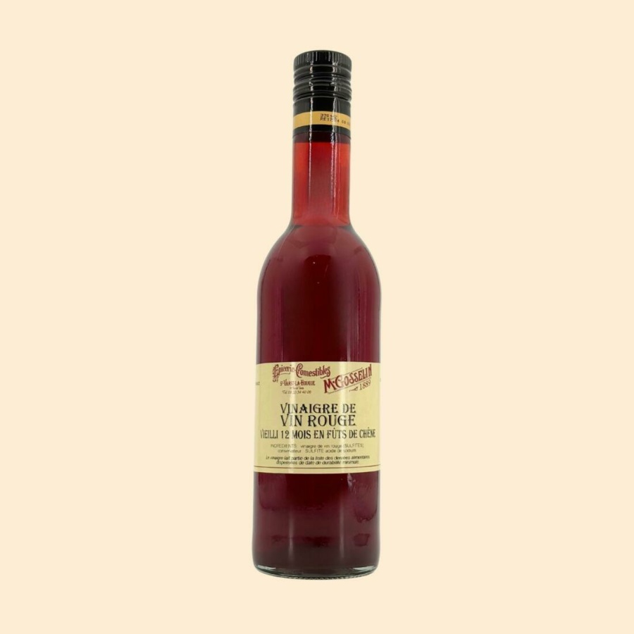Vinaigre de vin rouge vieilli 12 mois en fût de chêne