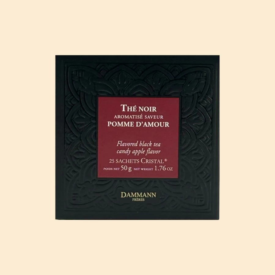 Boîte 25 sachets - Thé noir aromatisé saveur "Pomme d'amour"