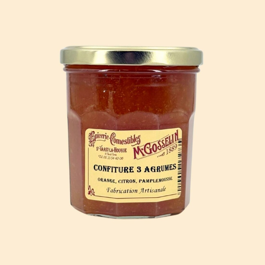 Confiture 3 agrumes (orange, citron, pamplemousse)