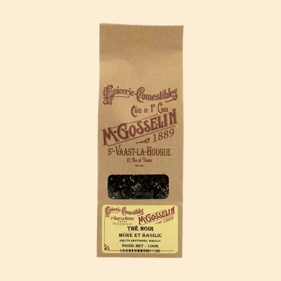 Thé noir "mûre et basilic"