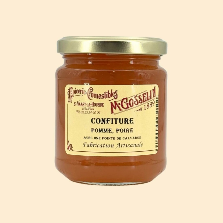 Confiture pomme, poire "avec une pointe de Calvados"