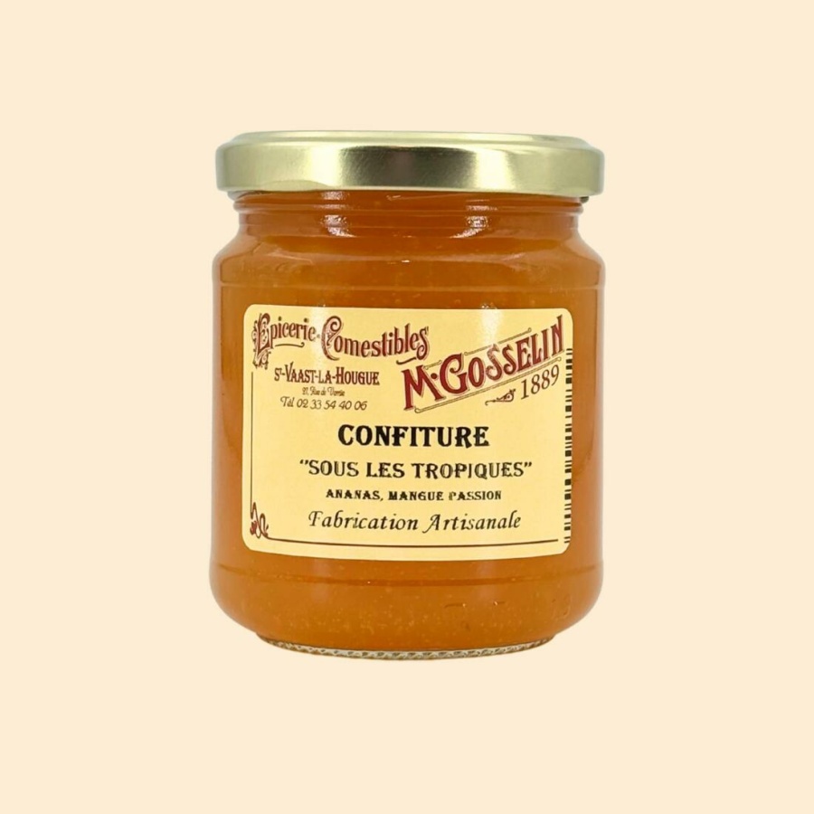 Confiture "sous les tropiques" ananas, mangue, passion
