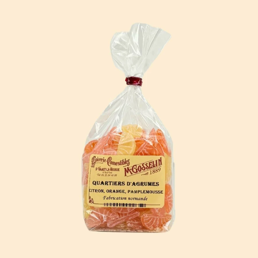 Quartiers d'agrumes (bonbons arômes assortis)