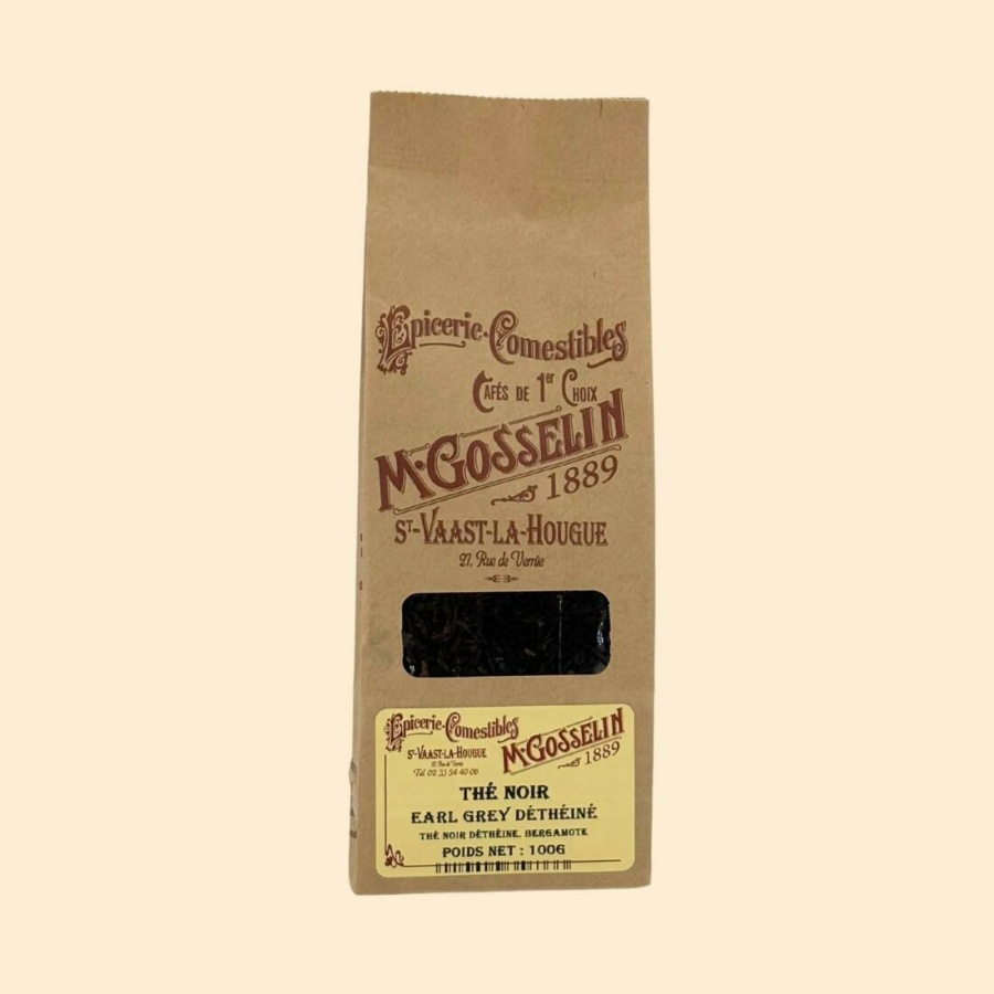 Thé noir earl grey - déthéiné