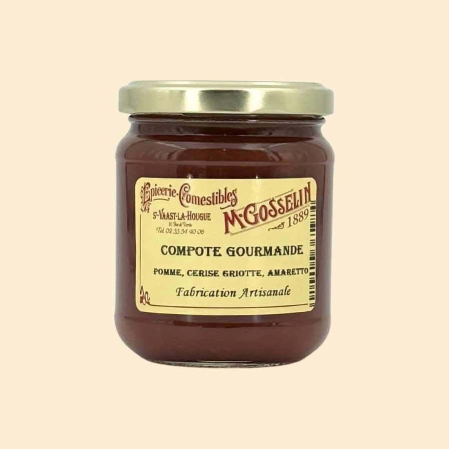Compote gourmande pomme cerise griotte
