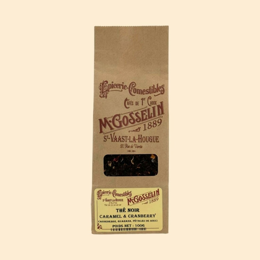 Thé noir "caramel et cranberry"