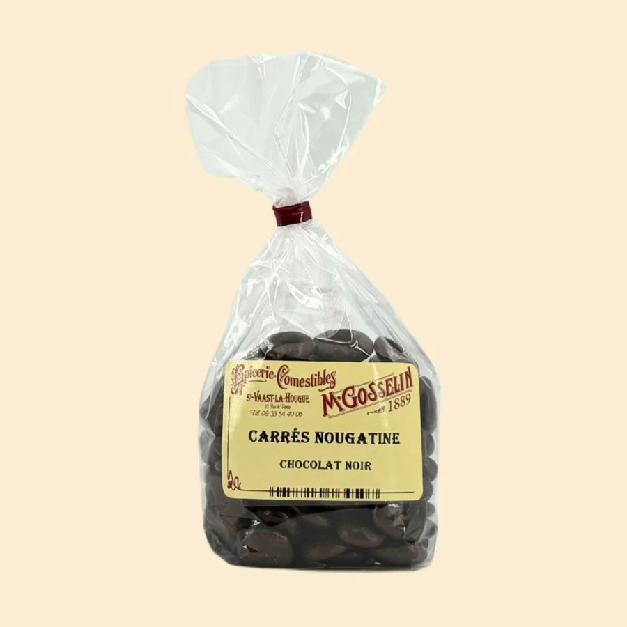 Carré nougatine chocolat noir