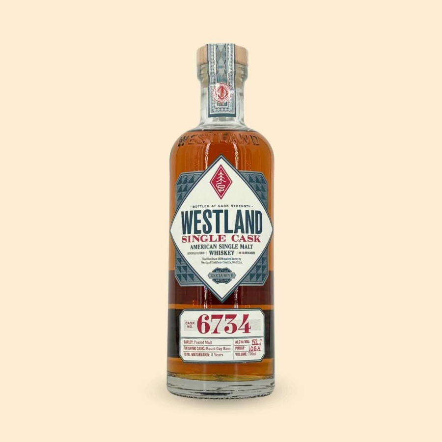 WESTLAND AMERICAN SINGLE CASK 6734 PEATE 52°