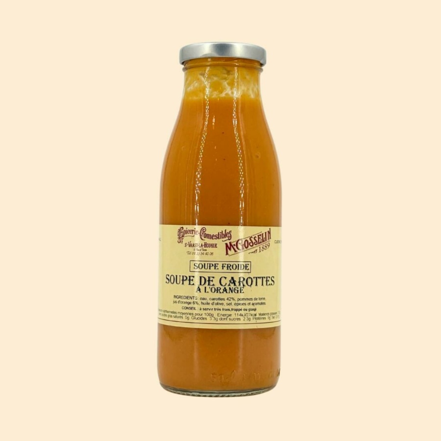 Soupe froide de carottes à l'orange