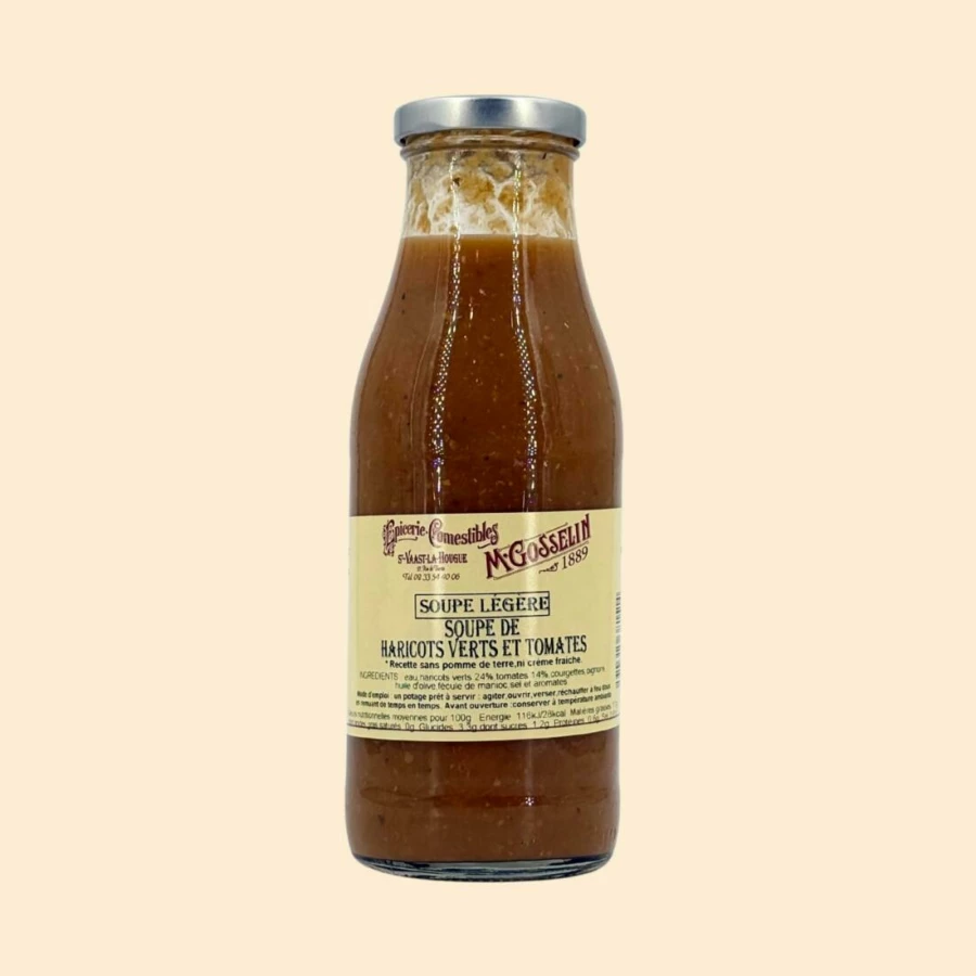 Soupe légère de haricots verts et tomates