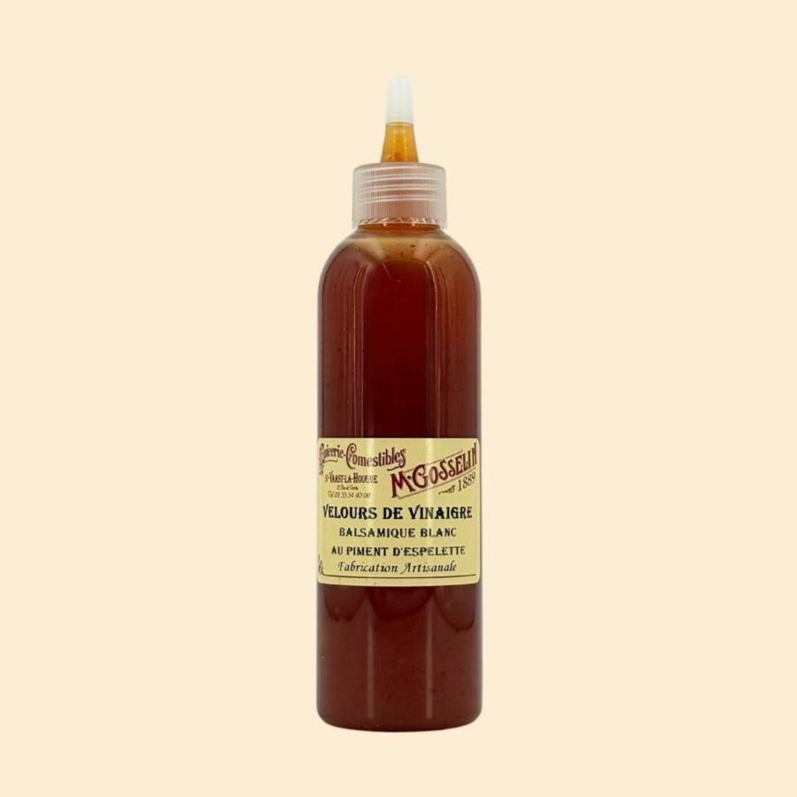 Velours de vinaigre balsamique blanc au piment d'Espelette